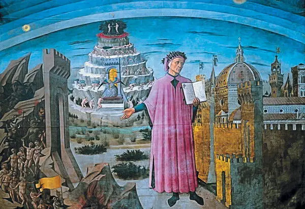 Доменико ди Микелино Данте и три Царства 1465 г Музей Дуомо Флоренция - фото 95