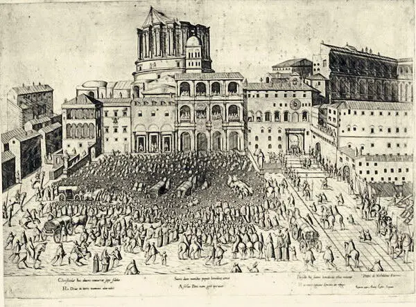 А Лафрери Строительство собора Св Петра 1555 г Микеланджело Буонарроти - фото 122