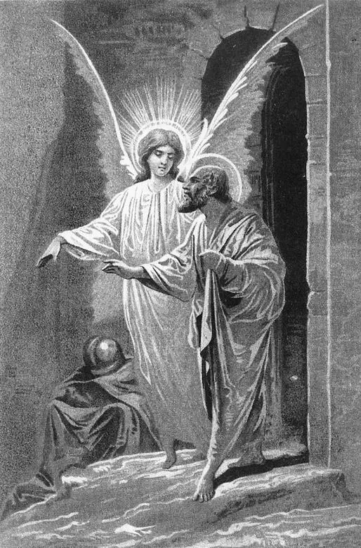 Ангел выводит апостола Петра из темницы Наступила ночь Петр в собрании всех - фото 1