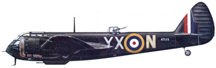 Ночной истребитель Бленхейм Mk IF использовавшийся летом 1941 года 54м - фото 150