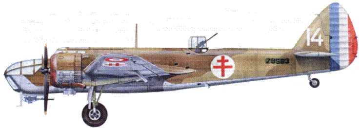 Бленхейм Mk IV в пустынном камуфляже из GRB 1 ВВС Свободной Франции - фото 155