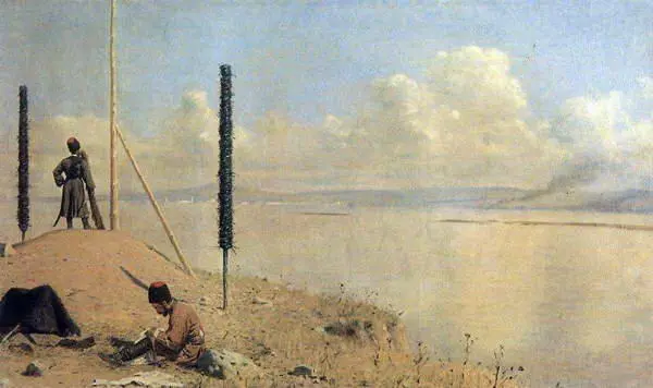 Пикет на Дунае 18771878 гг В штабе Верещагин был представлен различным - фото 101