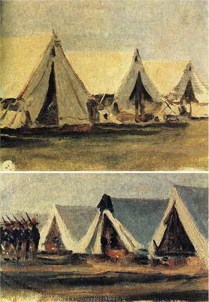 Палатки 18771878 гг Этюды Оба и Скрыдлов и Верещагин были ранены Из - фото 103
