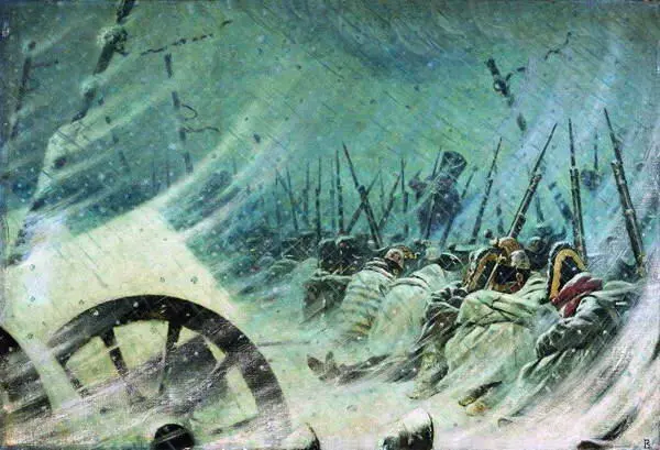 Ночной привал великой армии 18961897 гг На втором полотне по зимней дороге - фото 184