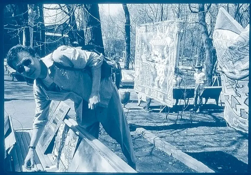 Георгий Литичевский на Чистопрудном бульваре 1987 Здание на Фурманном было - фото 48