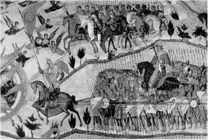 Иван Грозный и Владимир Мономах Фрагмент иконы Церковь воинствующая 2я - фото 8