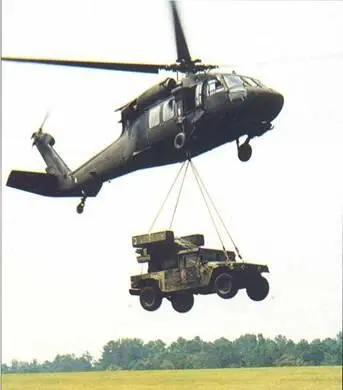 Транспортировка вертолетом UH60L на внешней подвеске армейского грузовика и - фото 184