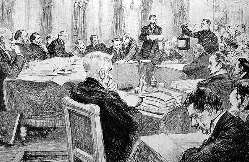 Заседание комиссии по Гулльскому инциденту 1904 г Карикатура 1904 года на - фото 22