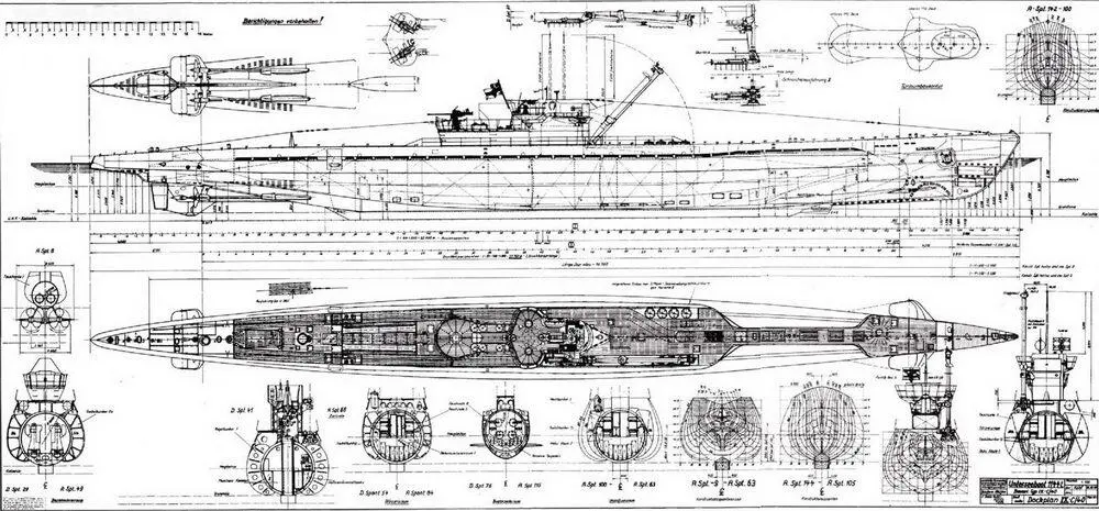 Чертёж серии IXС40 для дока Крышка люка Вариант камуфляжа U 532 - фото 51