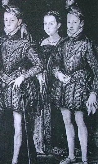 Marguerite apparaît sur un tableau représentant la famille royaleElle se tient - фото 4