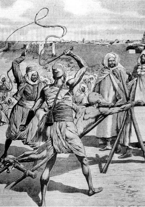 Казнь кнутом в Северной Африке около 1910 года Частн кол Осужденных - фото 124