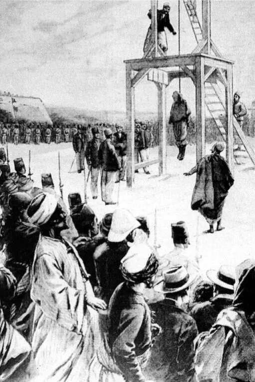 Казнь в Каире в 1907 году Гравюра Клемана Огюста Андрие XIX в Частн кол - фото 177
