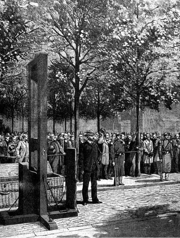 Палач ждет осужденных Доре и Берлана казненных в июле 1891 году Частн кол - фото 239