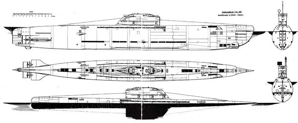 Германские субмарины Тип XXI Крупным планом - фото 49