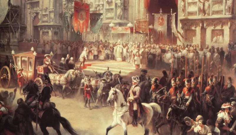 Торжественная встреча в Милане 18 апреля 1799 года Художник А Шарлемань А - фото 109