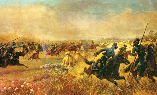 Дело казаков M И Платова под Миром Художник В Мазуровский Атака донских - фото 131