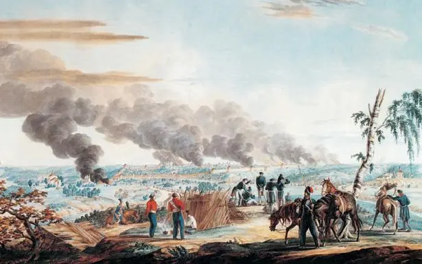 Пожар Смоленска Неизвестный художник Сражение у Смоленска 18 августа 1812 - фото 141