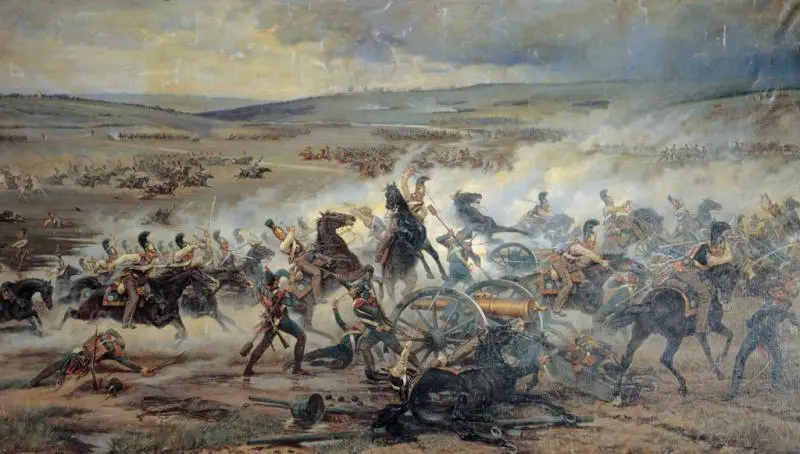 Бородинское сражение Атака русской кавалерии Художник В В Мазуровский - фото 166