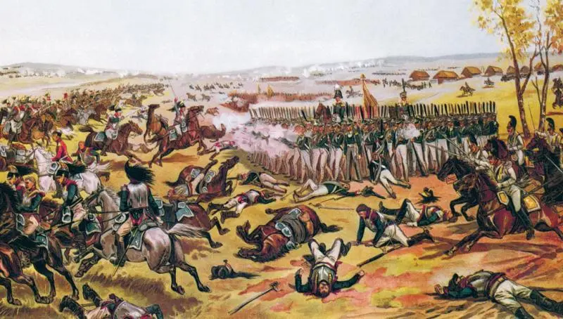 Бородинское сражение 26 августа 1812 года Хромолитография А Сафонова Правым - фото 172