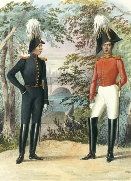 Оберофицеры лейбгвардии Конного полка 18141826 гг Раскрашенная гравюра - фото 201
