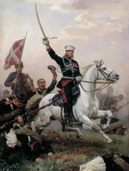 Генерал М Д Скобелев на коне Художник Н Д ДмитриевОренбургский Сдача - фото 249
