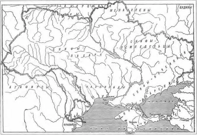 Карта Скифии по Геродоту Наиболее ранние упоминания о скифах датированы - фото 9