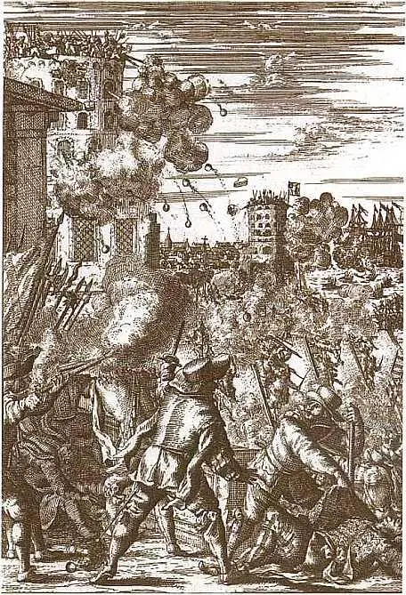 Штурм Портобело Гравюра из книги Эксквемелина 1678 г Флибустьеры Моргана - фото 31