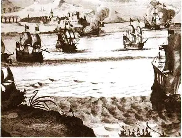 Флотилия Генри Моргана сражается с армадой де Барловенто в Маракайбо 1669 г - фото 37
