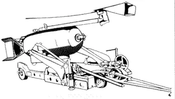 1000фунтовая 453 кг фугасная бомба на транспортной тележке с подъемником - фото 135
