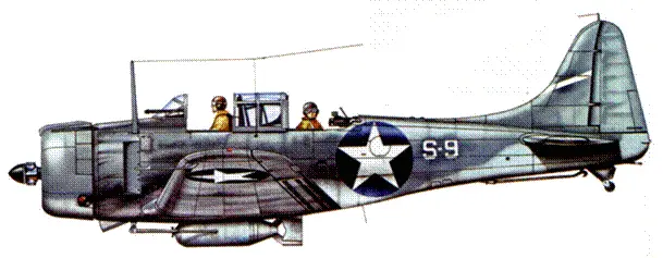 S9 SBD3 из VS5 Йорктаун во время битвы при Мидуэе июнь 1942 года - фото 203