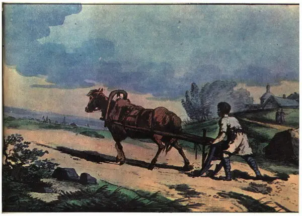 Пахарь Литография А Убигана с натурных зарисовок Д Аткисона 17801790х - фото 14
