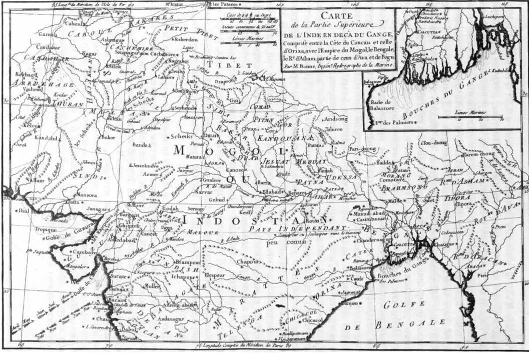 Индия Верхняя часть Карта Р Бонна 1780 г Индия Нижняя часть - фото 52