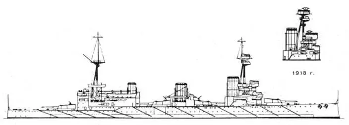 Линейный крейсер Нью Зиланд 1916 г Наружный вид Линейный крейсер - фото 50