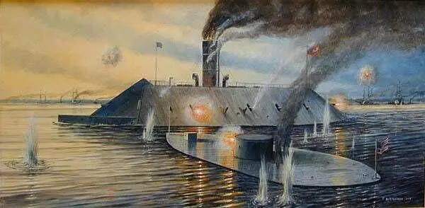 На второй день битвы на Хэмптонском рейде 9марта 1862 года Виргиния на - фото 15