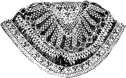 Рис 11 Женский нагрудник из бисера с изображением дисков утреннего дневного - фото 11