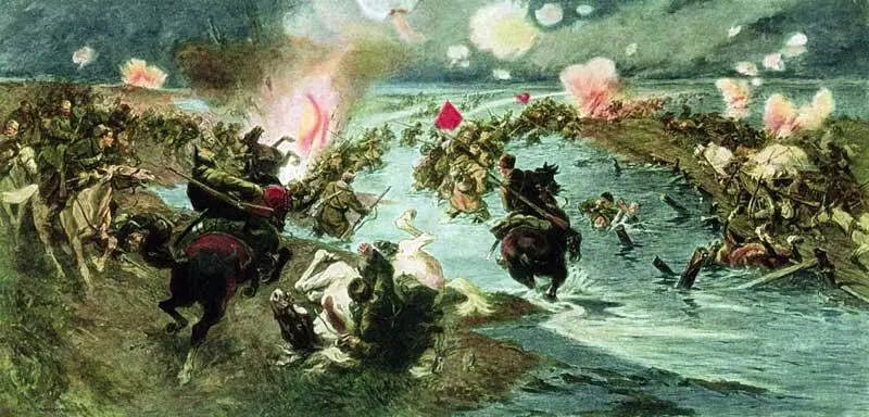 Переход Красной Армии через Сиваш Художник НС Самокиш Н Махно - фото 30