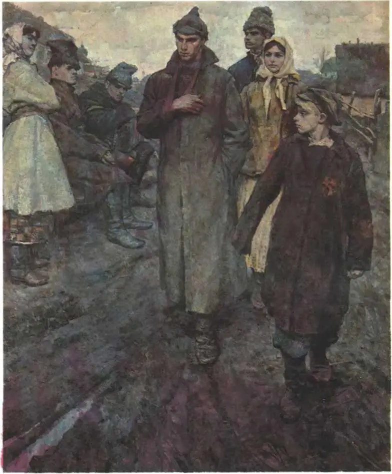 Первая комсомольская ячейка на селе Художник В А Чеканюк 1958 г - фото 36