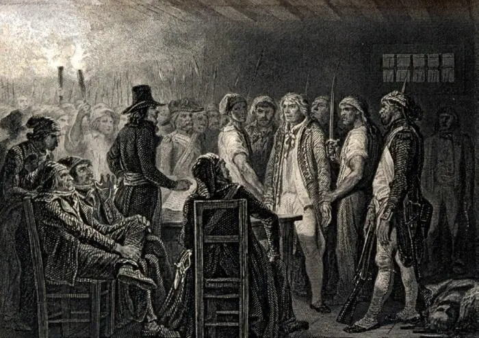 Сентябрьский террор гравюра 1792 Документ 11 Арест роялиста - фото 22