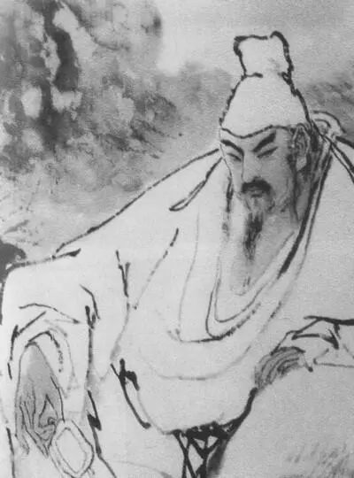 Ли Бо в простонародной одежде Средневековая картина Священная гора Тайбо - фото 1