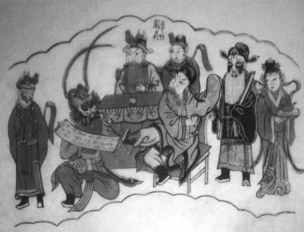 Ли Бо читает письмо варваров Лубок XIX в Император Сюаньцзун играет на - фото 15