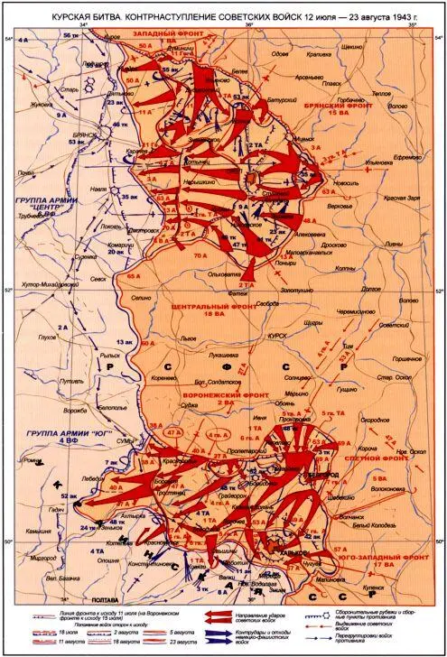 Курская битва Контрнаступление советских войск 12 июля 23 августа 1943 г В - фото 5