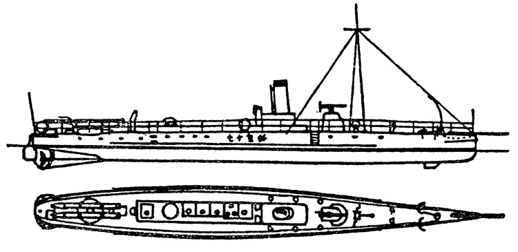 Схема 13 Японский миноносец 51 Схема 14 Бой в Желтом море 28 июля 1904 - фото 13