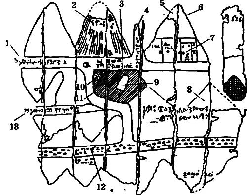 Карта золотых приисков Туринский папирус 1 дорога которая ведет к морю - фото 79