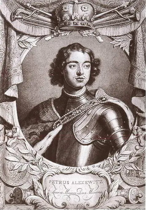 Петр I П Гунст Гравюра с портрета Г Кнеллера 1698 г Выходная - фото 6