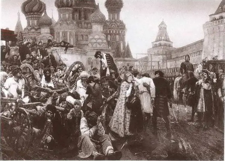 Утро стрелецкой казни ВИ Суриков 1881 г Портрет Петра I в рост - фото 36