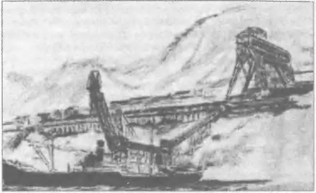Баренцбург Угольный склад и погрузочный мост Барецбург Жилой городок - фото 136
