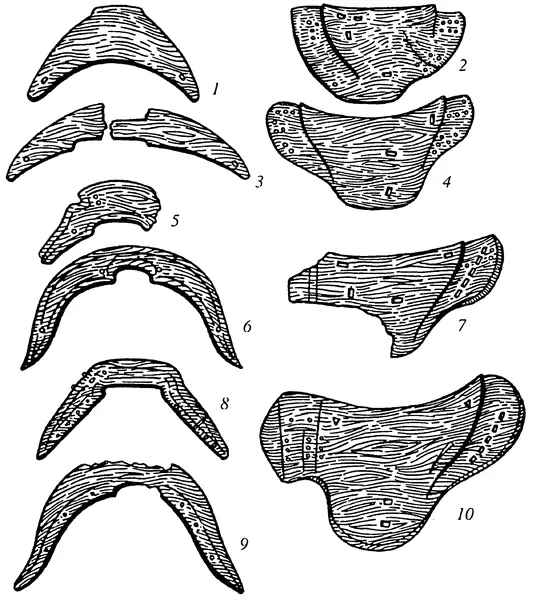 Рис 22 Полки и луки древнетюркских седел 1 3 5 6 8 10 луки 2 4 - фото 23