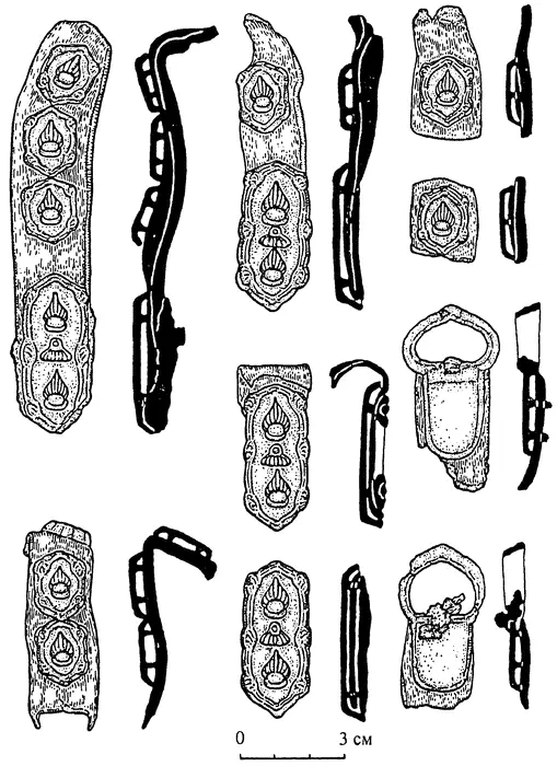 Рис 25 Пряжки и орнаментированные бляшки древнетюркской узды Рис 26 - фото 26
