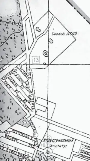 Совхоз ЛСПО на карте Ленинграда 1939 г Совхоз Лесное фото конца 1930х - фото 118
