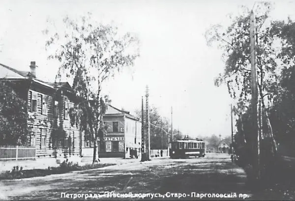 СтароПарголовский проспект ныне пр Мориса Тореза Трамвай поворачивает на - фото 127